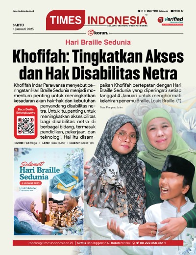 Edisi Sabtu, 4 Januari 2025: E-Koran, Bacaan Positif Masyarakat 5.0