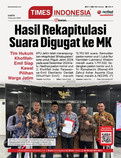 Edisi Sabtu, 4 Januari 2025: E-Koran, Bacaan Positif Masyarakat 5.0