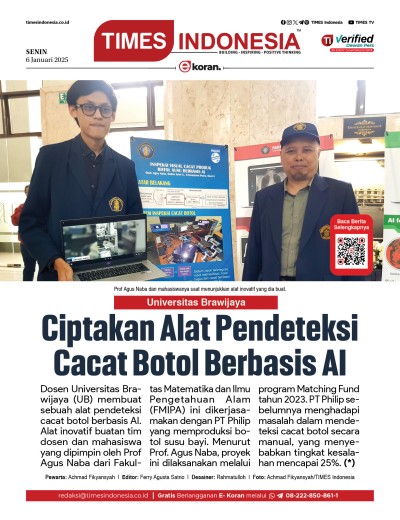 Edisi Senin, 6 Januari 2025: E-Koran, Bacaan Positif Masyarakat 5.0