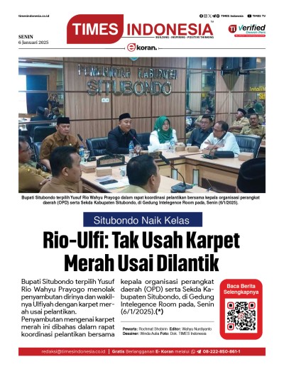 Edisi Senin, 6 Januari 2025: E-Koran, Bacaan Positif Masyarakat 5.0