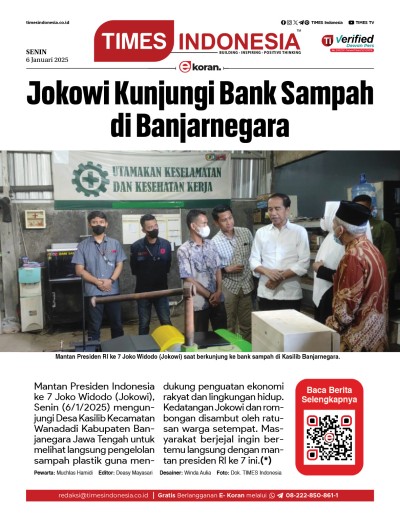 Edisi Senin, 6 Januari 2025: E-Koran, Bacaan Positif Masyarakat 5.0