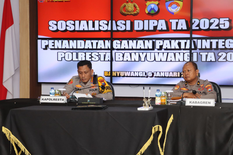 Polresta Banyuwangi Sosialisasikan DIPA TA 2025, Tekankan Kinerja Optimal