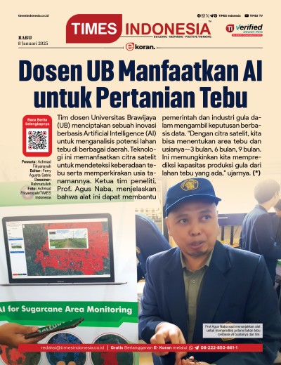 Edisi Rabu, 8 Januari 2024: E-Koran, Bacaan Positif Masyarakat 5.0