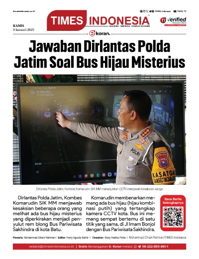 Edisi Kamis, 9 Januari 2025: E-Koran, Bacaan Positif Masyarakat 5.0