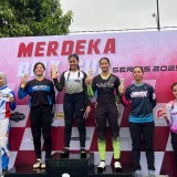 Wakili Atlet Cilik Jatim, Balqis Humairah Aji Khairunnisa Juara Tiga Merdeka BMX Cup 2025