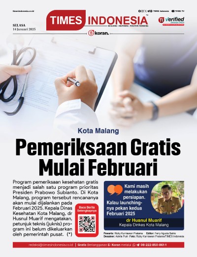 Edisi Selasa, 14 Januari 2025: E-Koran, Bacaan Positif Masyarakat 5.0