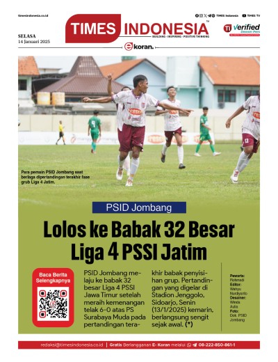 	Edisi Selasa, 14 Januari 2025: E-Koran, Bacaan Positif Masyarakat 5.0