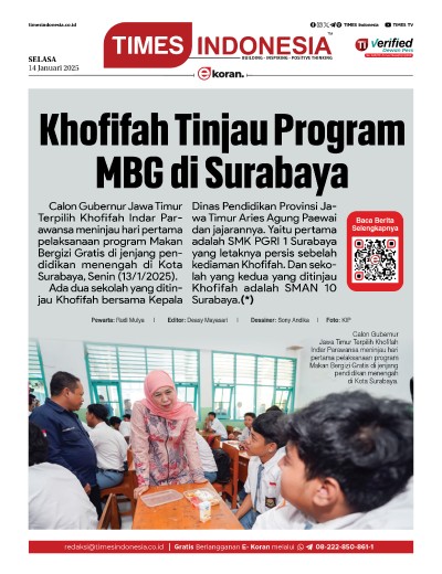 	Edisi Selasa, 14 Januari 2025: E-Koran, Bacaan Positif Masyarakat 5.0