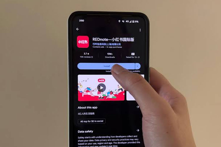 Jelang Potensi Larangan TikTok di AS, RedNote Meroket di Peringkat Unduhan