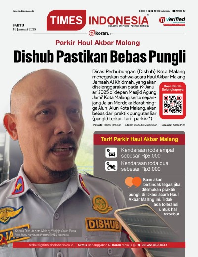 	Edisi Sabtu, 18 Januari 2025: E-Koran, Bacaan Positif Masyarakat 5.0