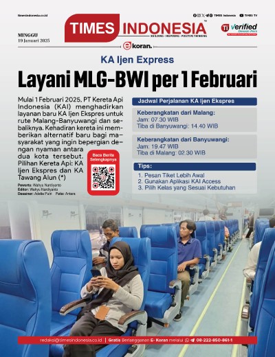	Edisi Minggu, 19 Januari 2025: E-Koran, Bacaan Positif Masyarakat 5.0
