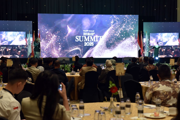 Suasana the 5th INFOBRAND SUMMIT 2025 di Golden Ballroom Hotel Sultan Jakarta (Foto: Istimewa)