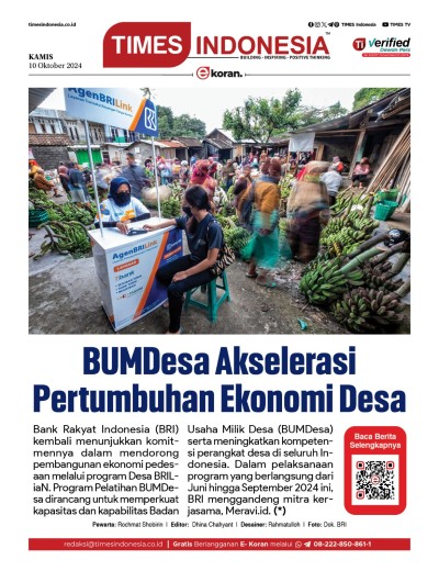 Edisi Kamis, 10 Oktober 2024: E-Koran, Bacaan Positif Masyarakat 5.0