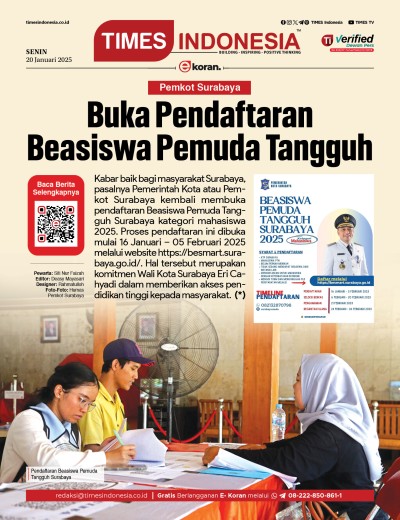 Edisi Senin, 20 Januari 2025: E-Koran, Bacaan Positif Masyarakat 5.0