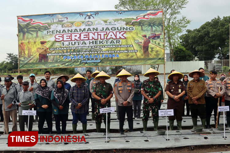 Dukung Ketahanan Pangan, Polres Majalengka Siapkan Lahan 260,90 Hektar Tanam Jagung