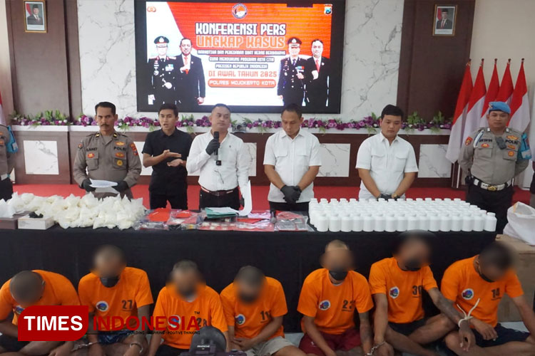 Dukung Asta Cita Presiden, Polres Mojokerto Kota Berhasil Gulung Pengedar Narkoba