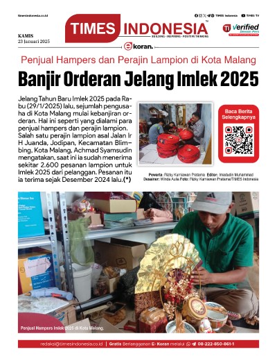 	Edisi Kamis, 23 Januari 2025: E-Koran, Bacaan Positif Masyarakat 5.0