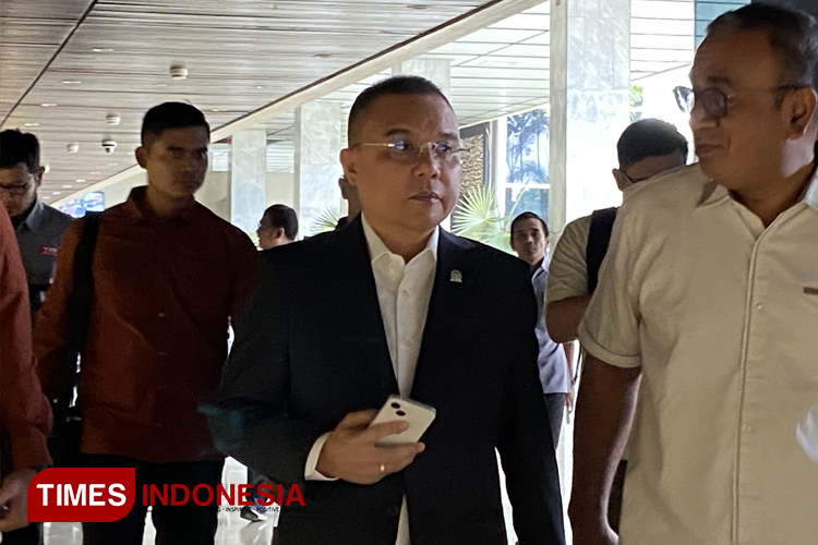 Ketua Harian DPP Partai Gerindra, Sufmi Dasco Ahmad saat di kompleks DPR RI, Senayan, Jakarta. (FOTO: Farid Abdullah/ TIMES Indonesia).