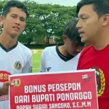 Persepon Lolos 16 Besar Liga 4 Jatim, Bupati Sugiri Sancoko Kucurkan Bonus