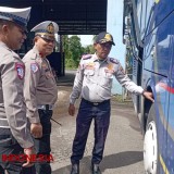 Libur Panjang Isra Mi'raj dan Imlek, Satlantas Polres Majalengka Lakukan Ramp Check Bus