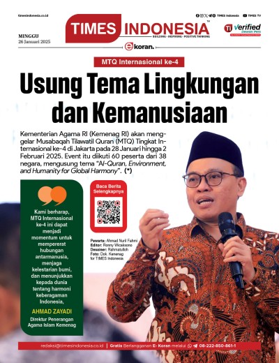 	Edisi Minggu, 26 Januari 2024: E-Koran, Bacaan Positif Masyarakat 5.0