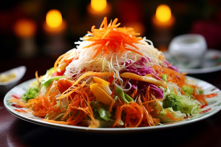 Ilustrasi yee sang atau yusheng.(Dok.Freepik)