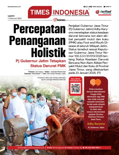 Edisi Sabtu, 1 Februari 2025: E-Koran, Bacaan Positif Masyarakat 5.0