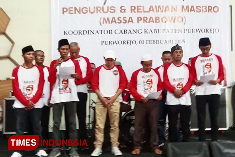 Kawal Program Presiden Prabowo, Relawan Mas Bro Kabupaten Purworejo Resmi Dikukuhkan