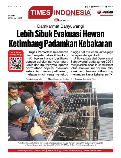 	Edisi Sabtu, 1 Februari 2025: E-Koran, Bacaan Positif Masyarakat 5.0