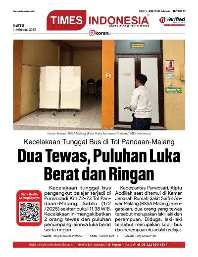 	Edisi Sabtu, 1 Februari 2025: E-Koran, Bacaan Positif Masyarakat 5.0