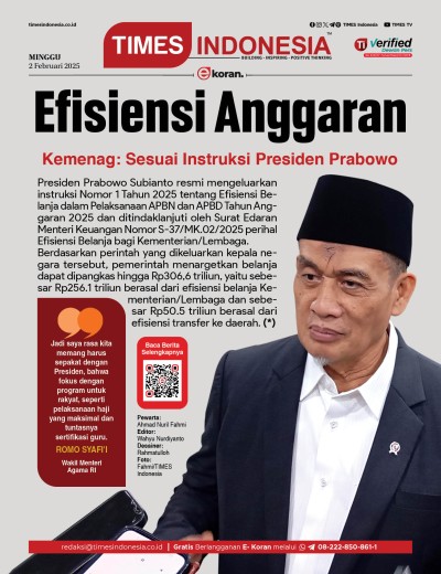 	Edisi Minggu, 2 Februari 2025: E-Koran, Bacaan Positif Masyarakat 5.0