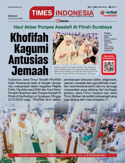 	Edisi Minggu, 2 Februari 2025: E-Koran, Bacaan Positif Masyarakat 5.0