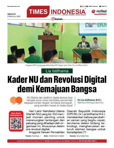	Edisi Minggu, 2 Februari 2025: E-Koran, Bacaan Positif Masyarakat 5.0
