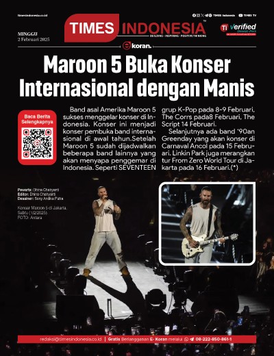 	Edisi Minggu, 2 Februari 2025: E-Koran, Bacaan Positif Masyarakat 5.0