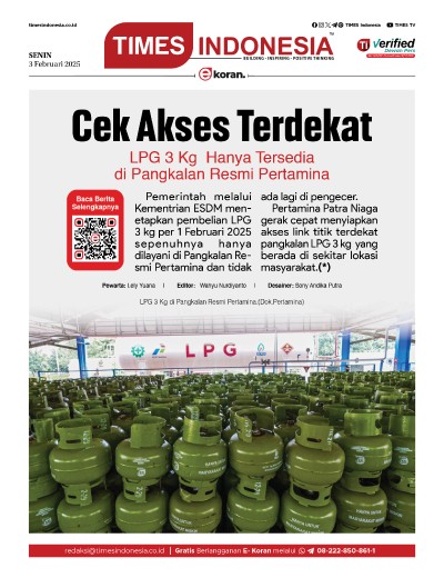 Edisi Senin, 3 Februari 2025: E-Koran, Bacaan Positif Masyarakat 5.0