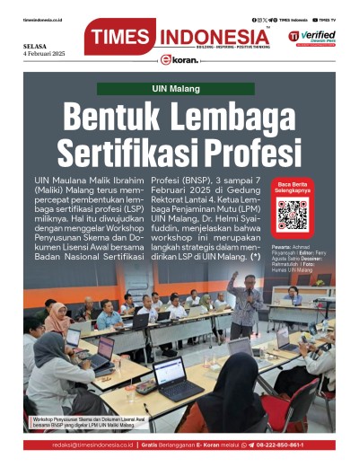 Edisi Selasa, 4 Februari 2025: E-Koran, Bacaan Positif Masyarakat 5.0