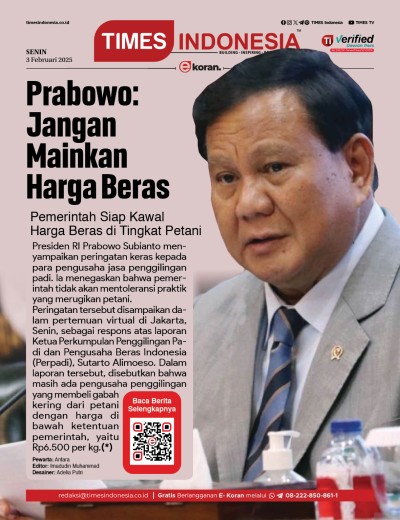 Edisi Senin, 3 Februari 2025: E-Koran, Bacaan Positif Masyarakat 5.0