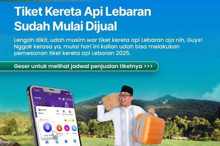 KAI Buka Pemesanan Tiket Kereta Api untuk Angkutan Lebaran 2025