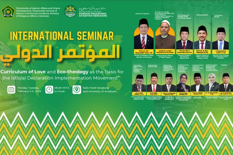 Kegiatan Seminar Internasional Kemenag bersama Pesantren  As’adiyah, Sengkang, Wajo, Sulawesi Utara.  (FOTO: dok. Kemenag)