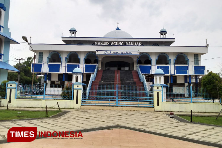 Masjid Agung Kota Banjar bersiap untuk di revitalisasi. (Foto: Susi/TIMES Indonesia)