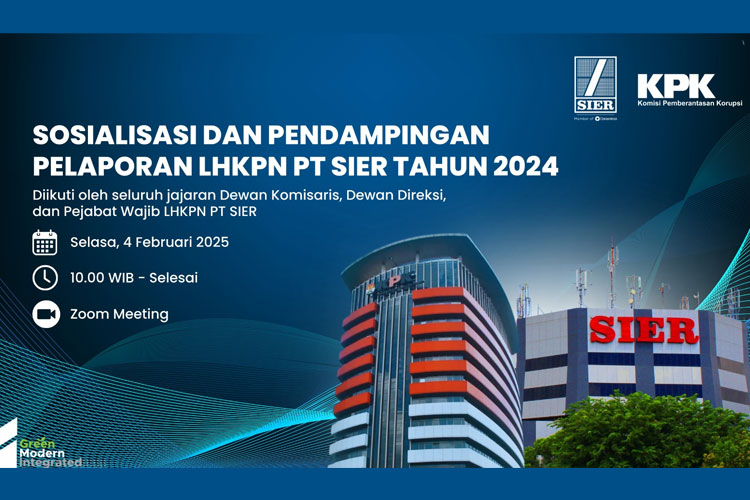 Sosialisasi dan Pendampingan Pelaporan LHKPN Tahun 2024 yang digelar di Surabaya, Selasa (4/2/2025), KPK memberikan apresiasi atas kepatuhan PT SIER dalam menyampaikan Laporan Harta Kekayaan Penyelenggara Negara. (Foto: Dok. SIER)