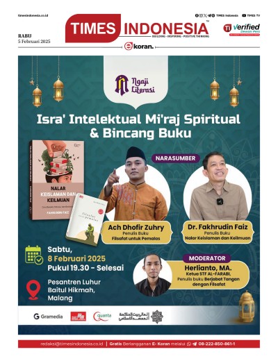 Edisi Rabu, 5 Februari 2025: E-Koran, Bacaan Positif Masyarakat 5.0