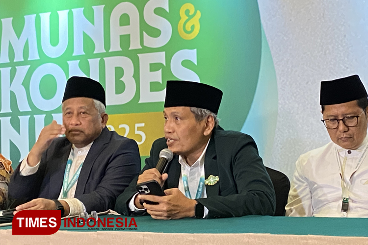 Ketua PBNU KH. Ulil Abshar Abdalla (Gus Ulil), saat konferensi pers di Hotel Sultan, Jakarta, Kamis (6/2/2025). (FOTO: Farid Abdullah/ TIMES Indonesia).