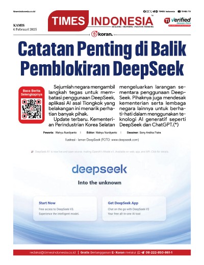 	Edisi Kamis, 6 Februari 2025: E-Koran, Bacaan Positif Masyarakat 5.0