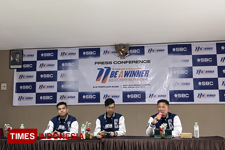 Konferensi pers kegiatan Gebyar Wirausaha oleh Sukses Berkah Community (SBC). (Foto: Rizky Kurniawan Pratama/TIMES Indonesia)