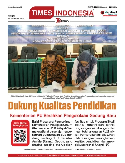 Edisi Senin, 10 Februari 2025: E-Koran, Bacaan Positif Masyarakat 5.0