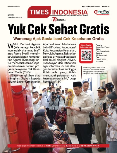 Edisi Senin, 10 Februari 2025: E-Koran, Bacaan Positif Masyarakat 5.0