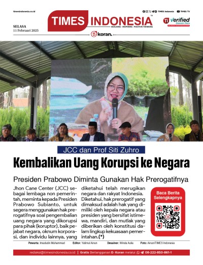 Edisi Selasa, 11 Februari 2025: E-Koran, Bacaan Positif Masyarakat 5.0