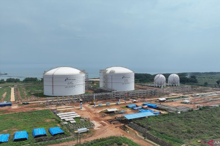 Proyek Terminal LPG Refrigerated Tuban, Jawa Timur. (Foto: dok WIKA)