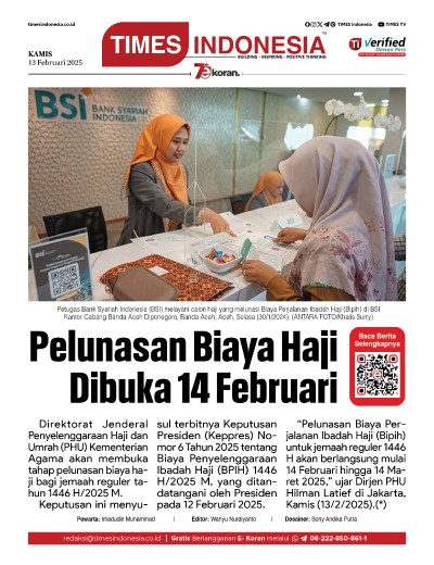 Edisi Kamis, 13 Februari 2025: E-Koran, Bacaan Positif Masyarakat 5.0